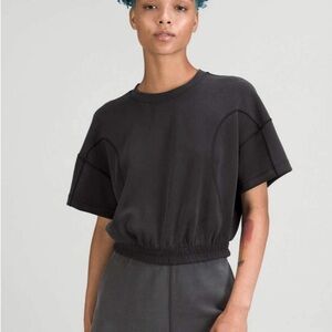 Lululemon Softstreme Gathered Top, Black Size 10